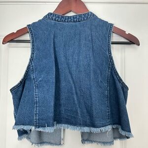 Anthropologie Pilcro Denim Crop Top